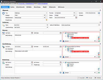 Action and escalation management in the Change Control Software Change.Net
